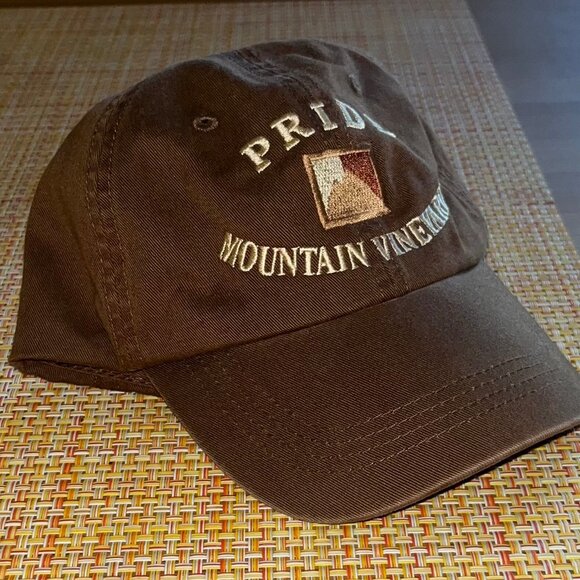 Pride Mountain Vineyards Brown Mens Baseball Cap Hat - Picture 5 of 6